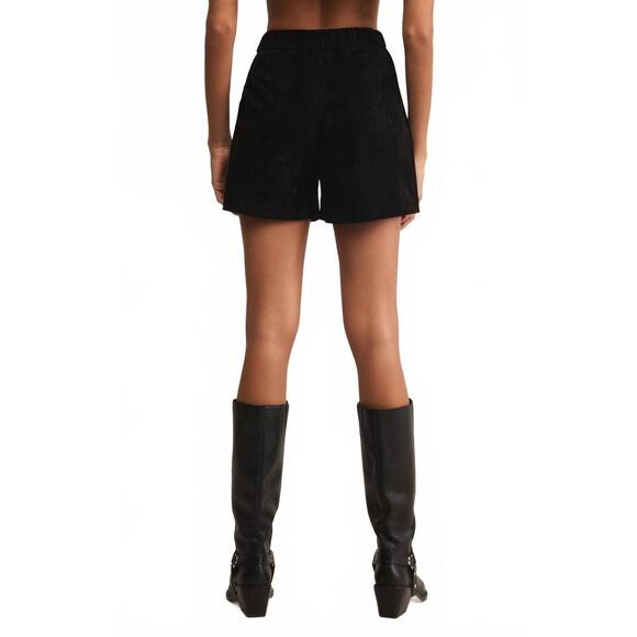 NEW Z SUPPLY tia suede short in black - Picture 3 of 4